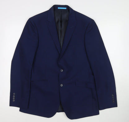 Mens UK Size 40 ONESIX5IVE Regular Blue Suit Jacket