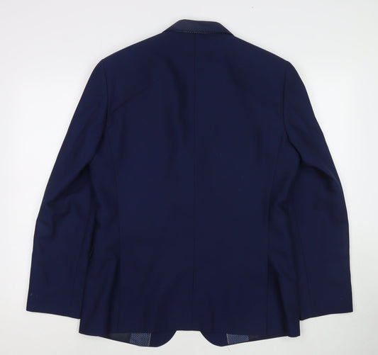 Mens UK Size 40 ONESIX5IVE Regular Blue Suit Jacket