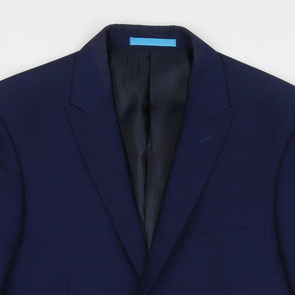 Mens UK Size 40 ONESIX5IVE Regular Blue Suit Jacket