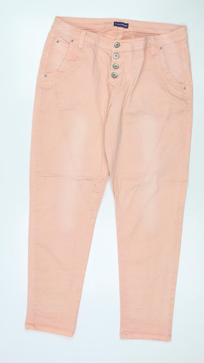 Womens UK Size 14 Charles Vogele Regular Fit Straight Beige Jeans