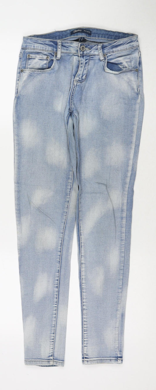 Womens UK Size S Toxik3 Regular Fit Skinny Blue Jeans
