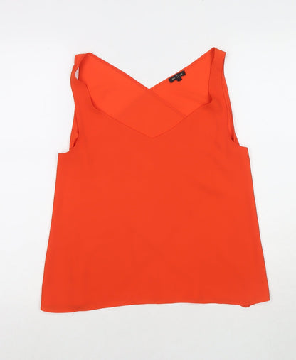 Womens UK Size 10 River Island Orange Basic Tank