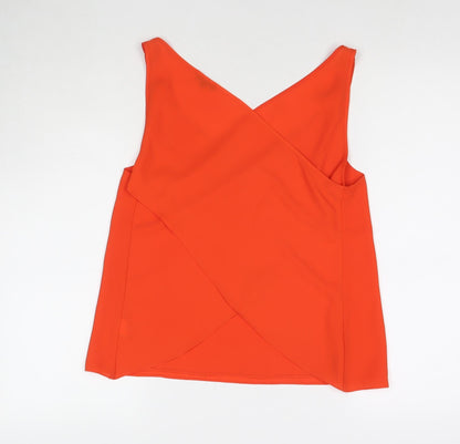 Womens UK Size 10 River Island Orange Basic Tank