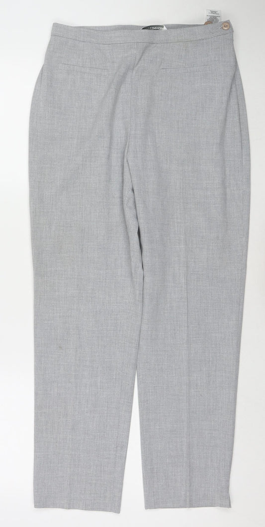Womens UK Size 12 Marks and Spencer Regular Fit  Grey Trousers