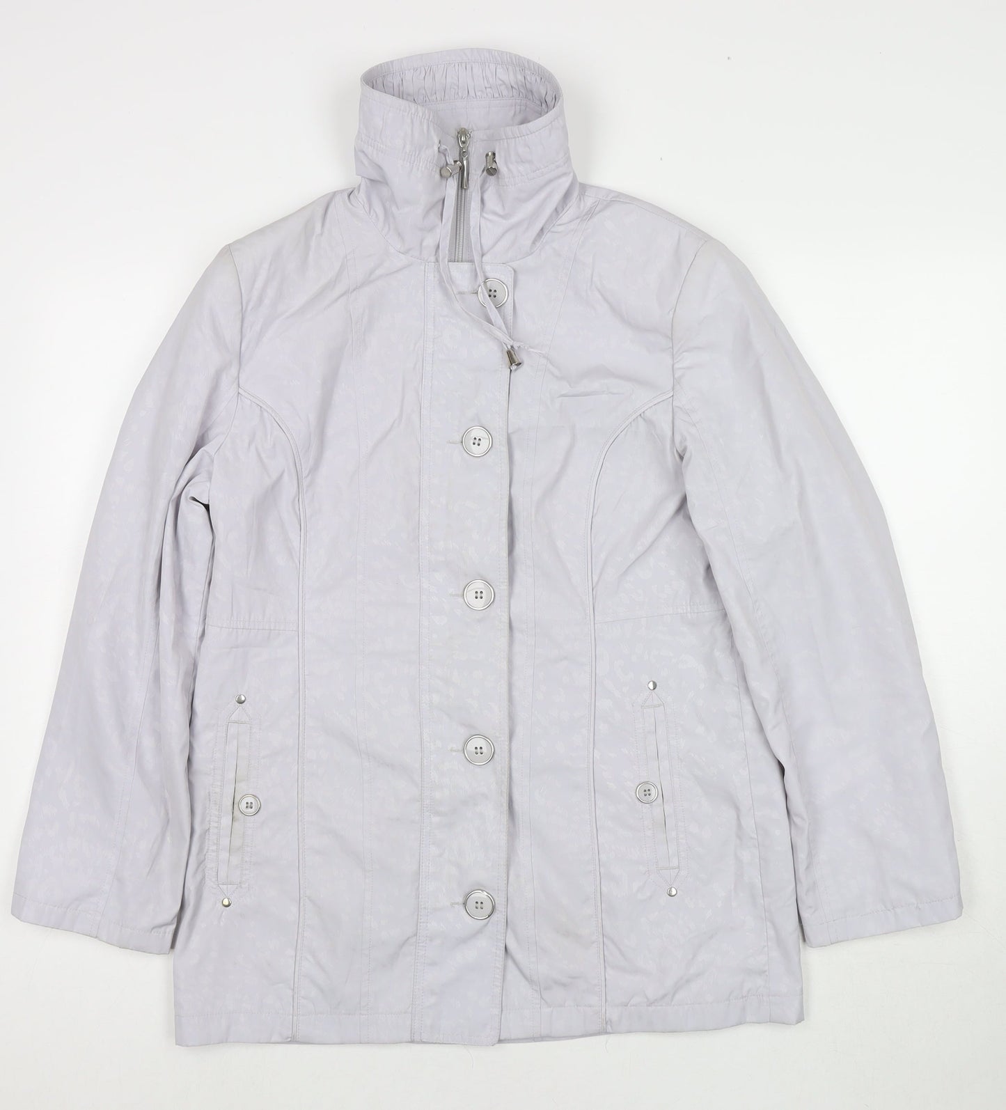 Womens UK Size 10 EWM Grey Rain Coat