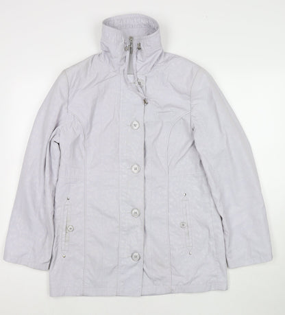 Womens UK Size 10 EWM Grey Rain Coat