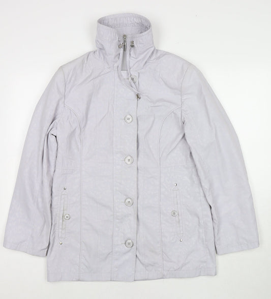 Womens UK Size 10 EWM Grey Rain Coat
