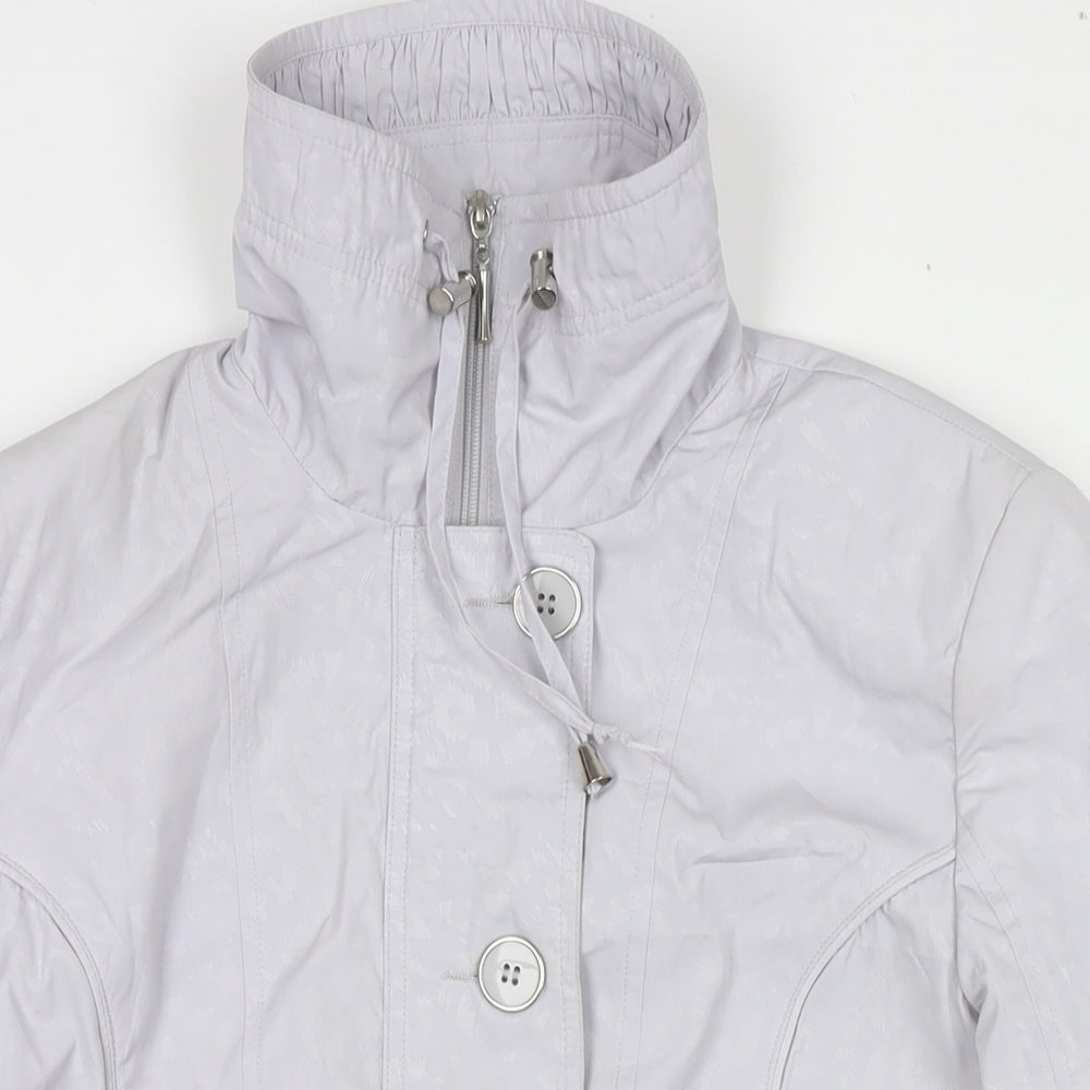 Womens UK Size 10 EWM Grey Rain Coat