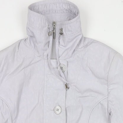 Womens UK Size 10 EWM Grey Rain Coat