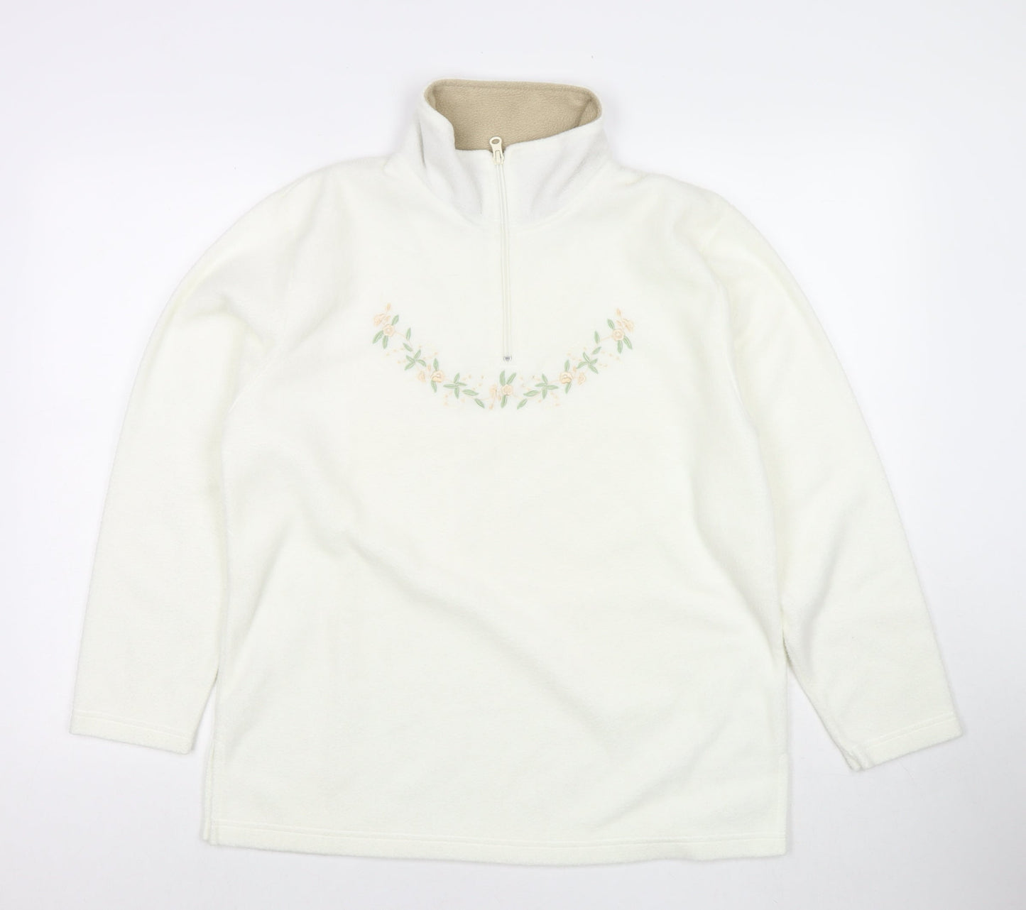 Millers Womens White Polyester Pullover Sweatshirt Size 12 Pullover