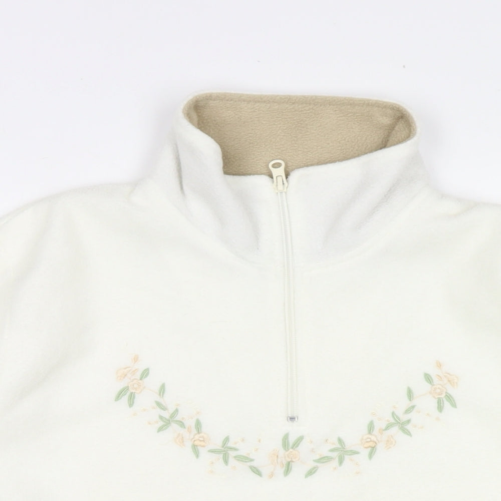 Millers Womens White Polyester Pullover Sweatshirt Size 12 Pullover