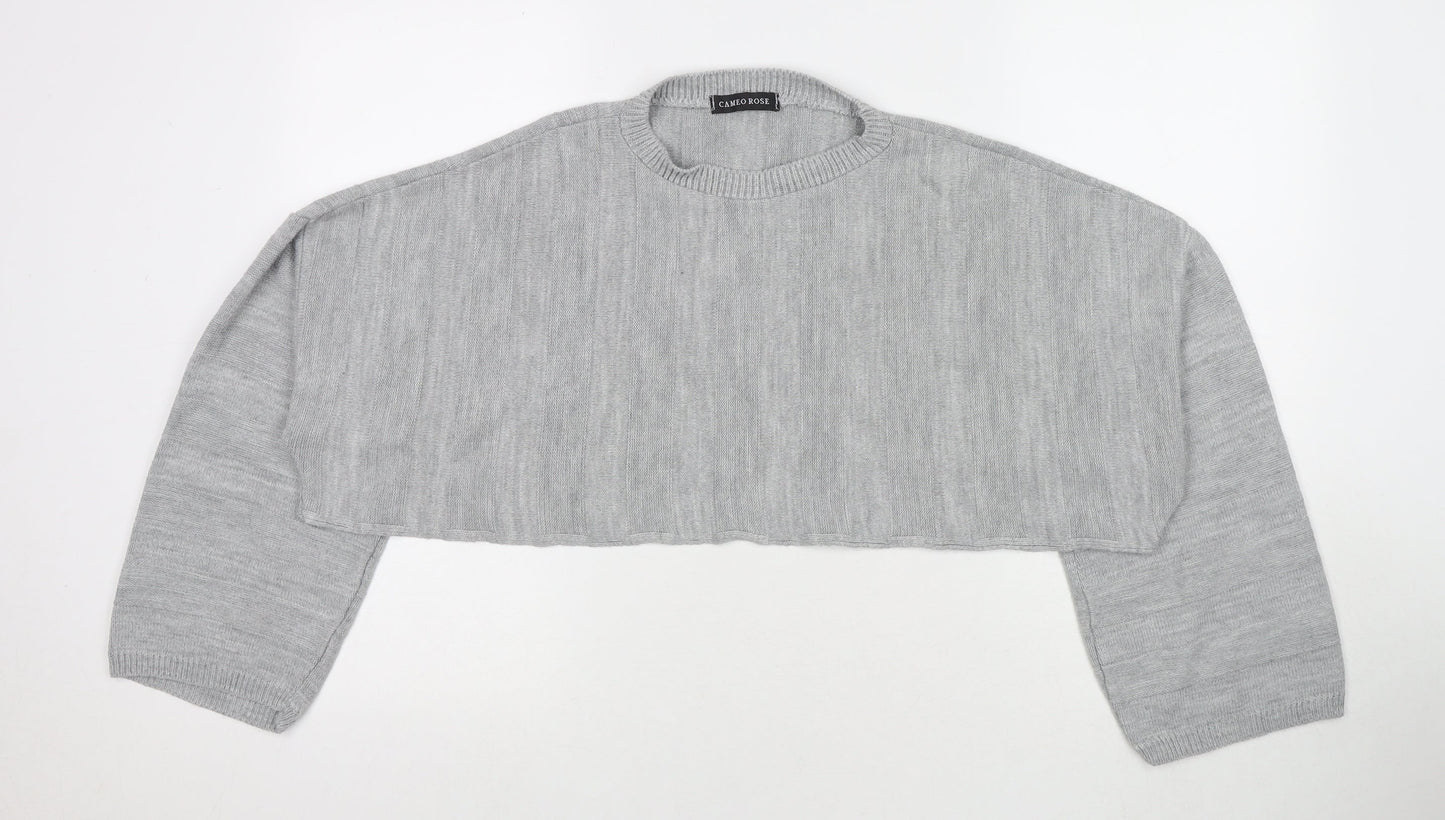 Womens UK Size 4 Cameo Rose Grey Pullover Jumper