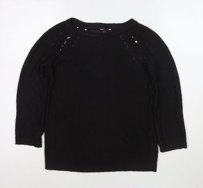 Womens UK Size XS H&M Black Pullover Jumper