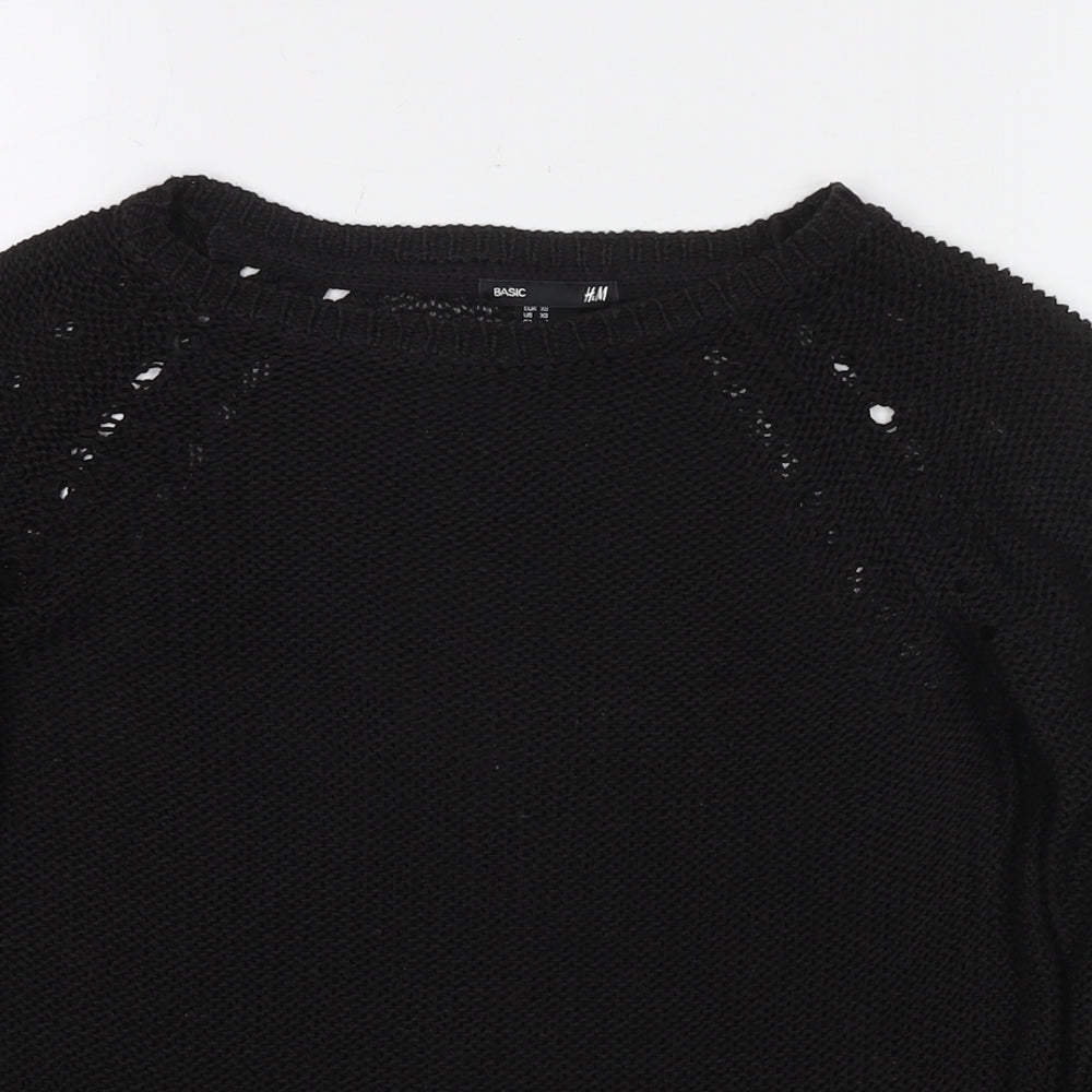 Womens UK Size XS H&M Black Pullover Jumper