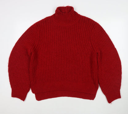 Womens UK Size L marks Red Pullover Jumper