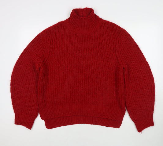 Womens UK Size L marks Red Pullover Jumper
