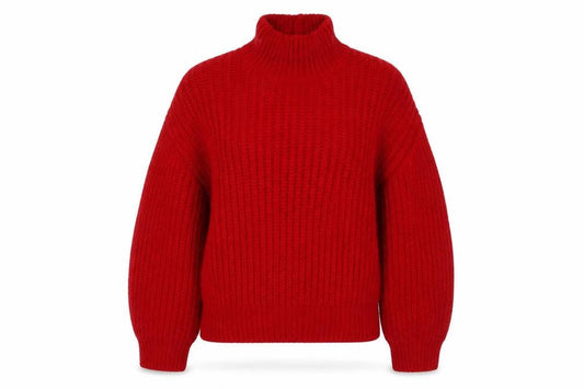 Womens UK Size L marks Red Pullover Jumper