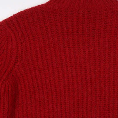Womens UK Size L marks Red Pullover Jumper