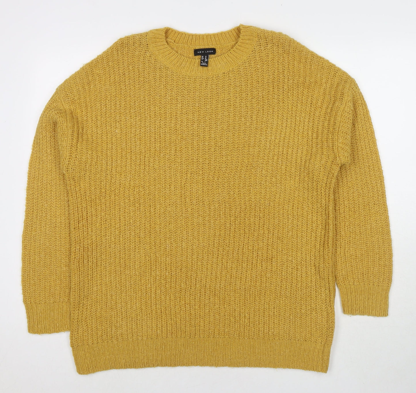 Womens UK Size M New Look Yellow Pullover Jumper