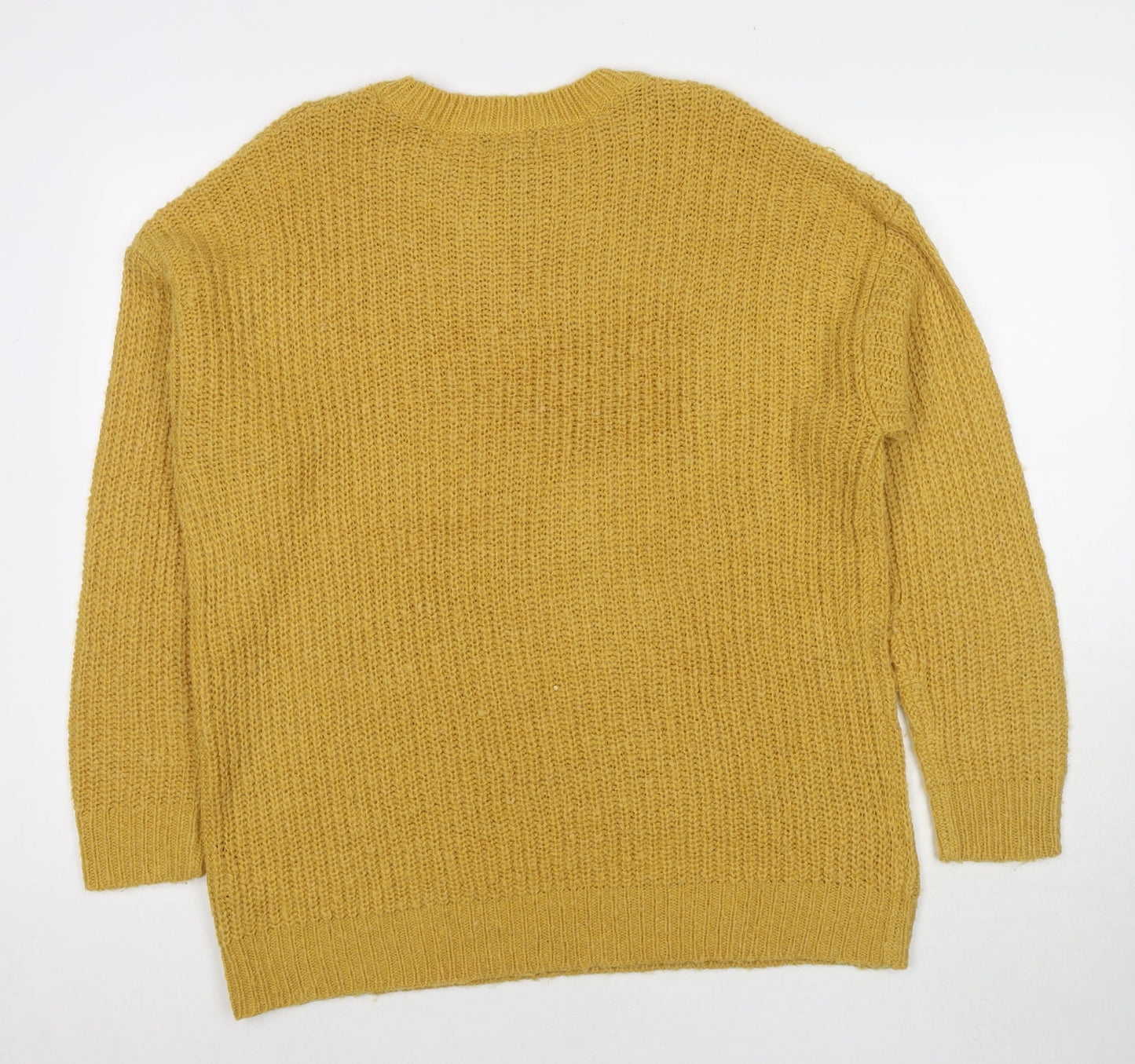 Womens UK Size M New Look Yellow Pullover Jumper