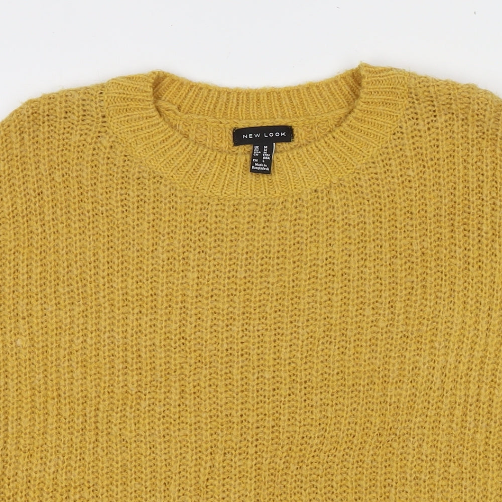 Womens UK Size M New Look Yellow Pullover Jumper