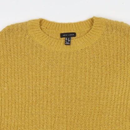 Womens UK Size M New Look Yellow Pullover Jumper