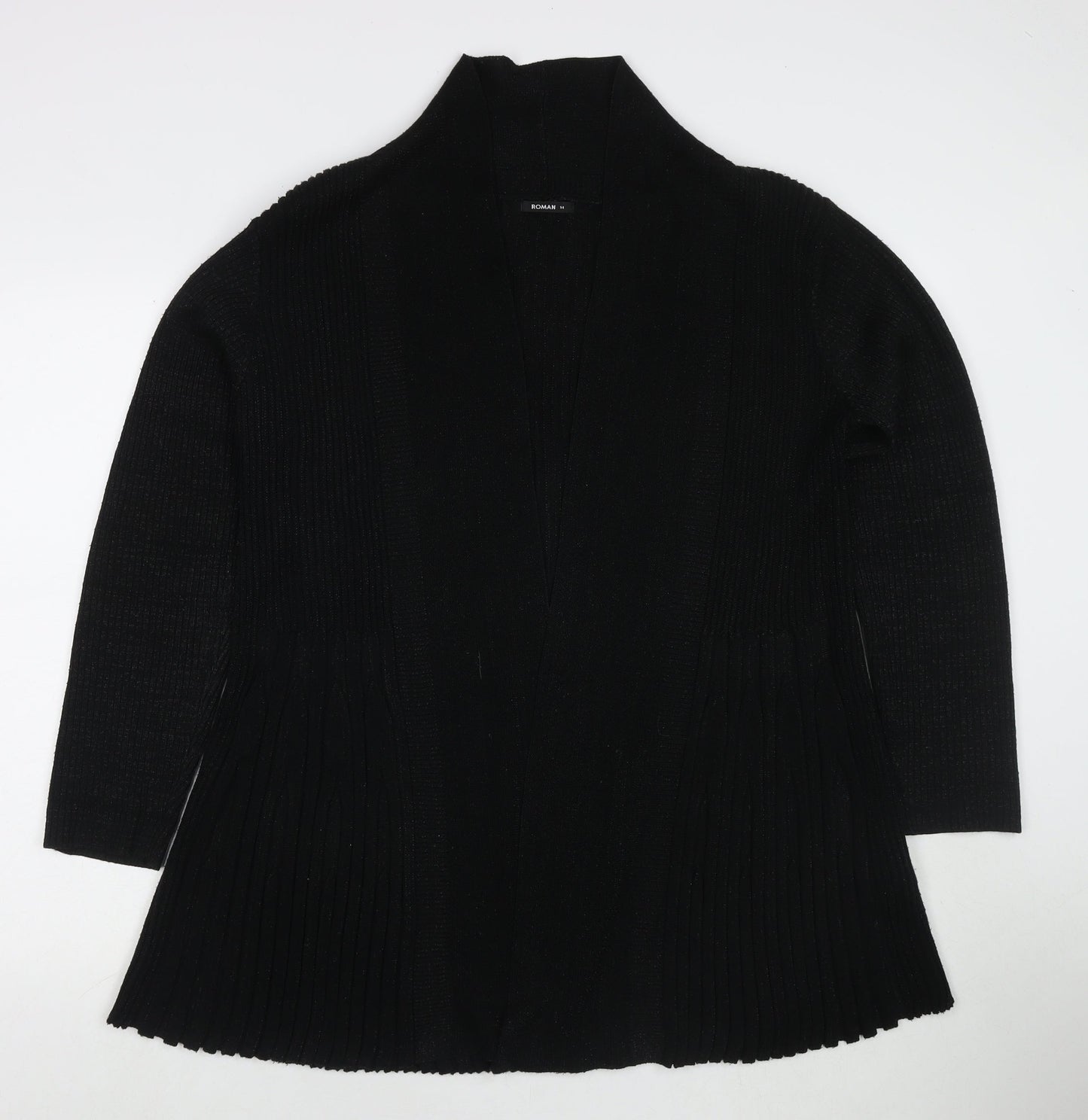 Womens UK Size 14 Roman Black Cape Jumper