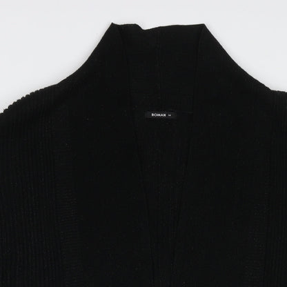 Womens UK Size 14 Roman Black Cape Jumper