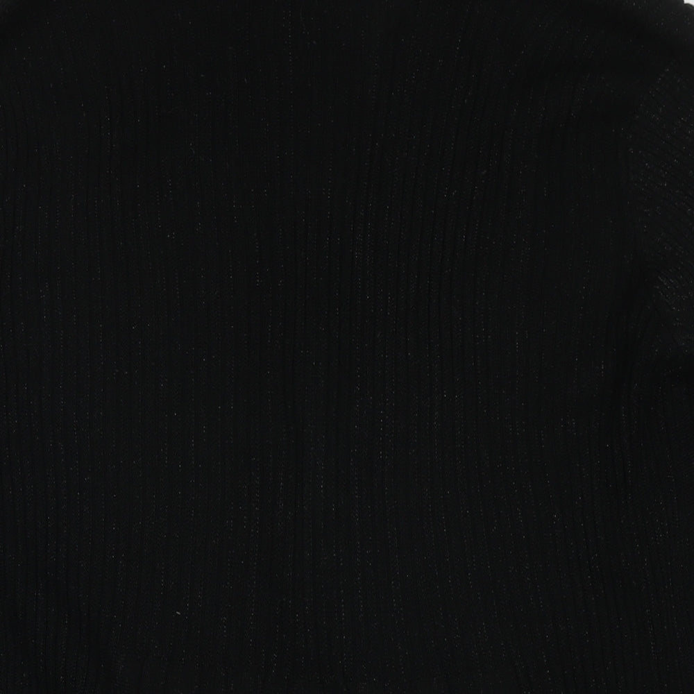 Womens UK Size 14 Roman Black Cape Jumper