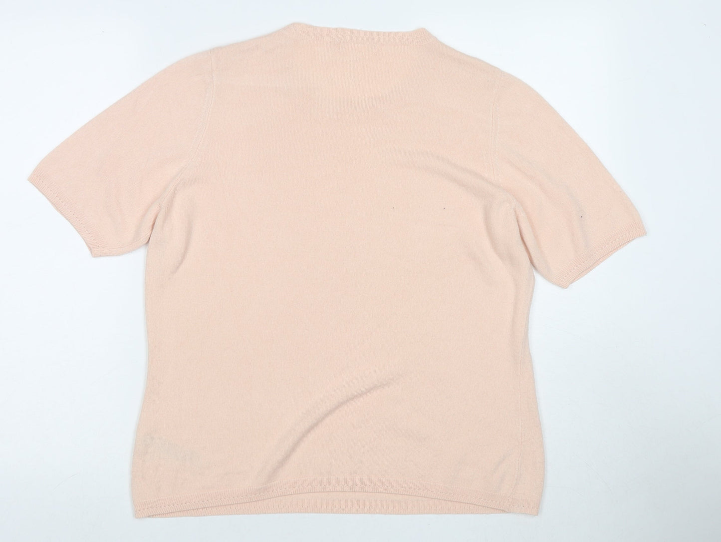 Womens UK Size 16 Marks and Spencer Pink Basic T-Shirt
