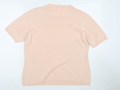 Womens UK Size 16 Marks and Spencer Pink Basic T-Shirt
