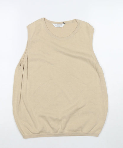Womens UK Size 14 St Michael Beige Basic Tank