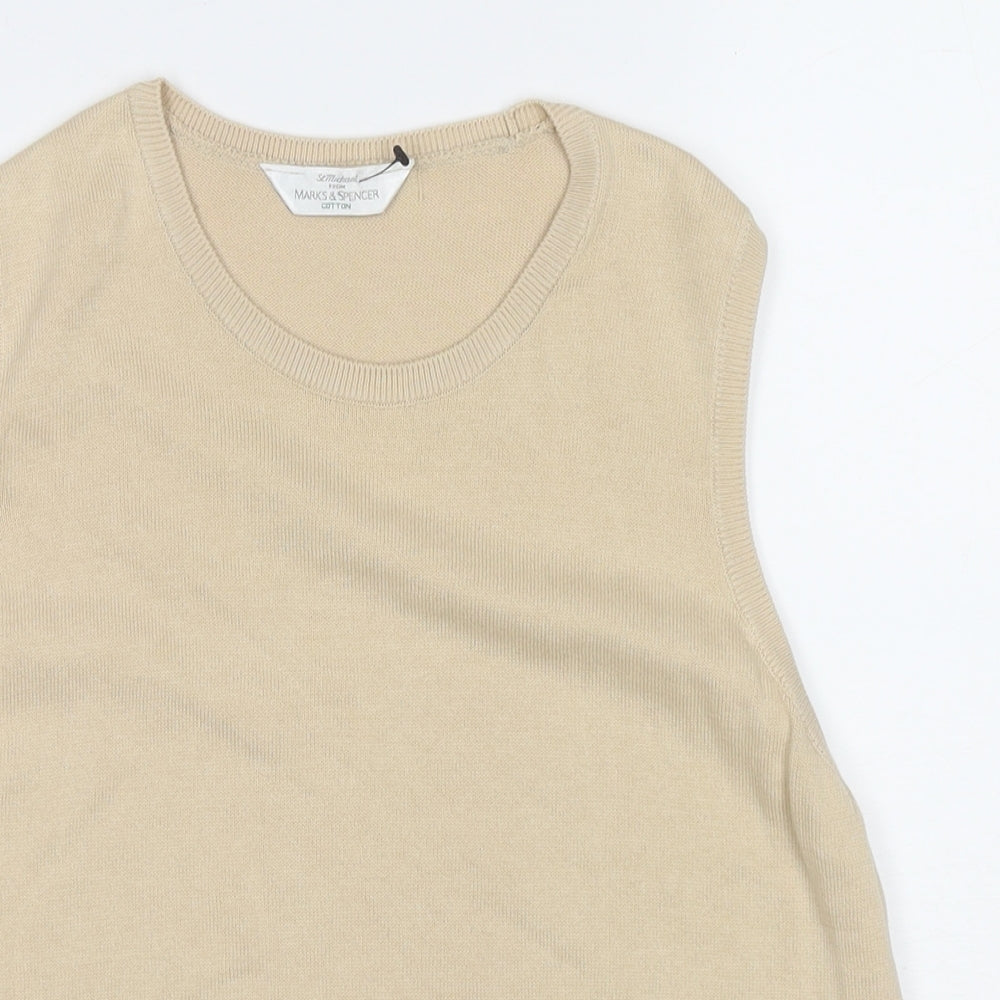 Womens UK Size 14 St Michael Beige Basic Tank