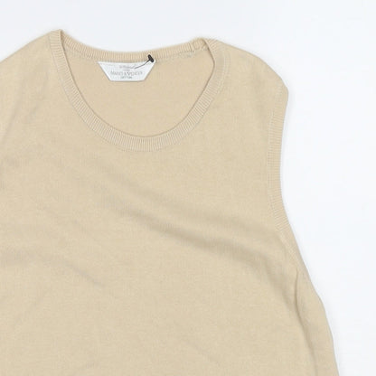 Womens UK Size 14 St Michael Beige Basic Tank