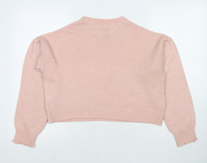 Womens UK Size 10 River Island Pink Pullover Jumper