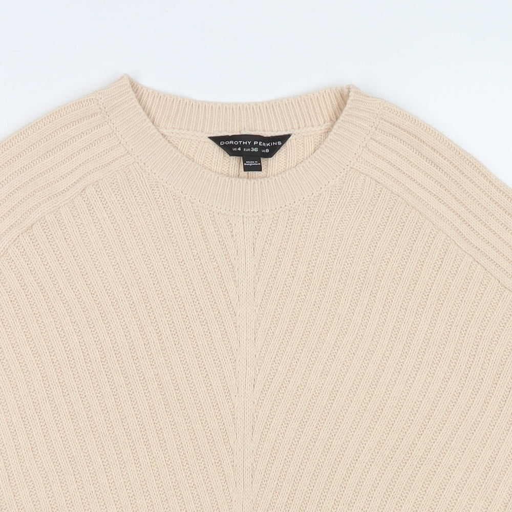 Womens UK Size 8 Dorothy Perkins Beige Pullover Jumper