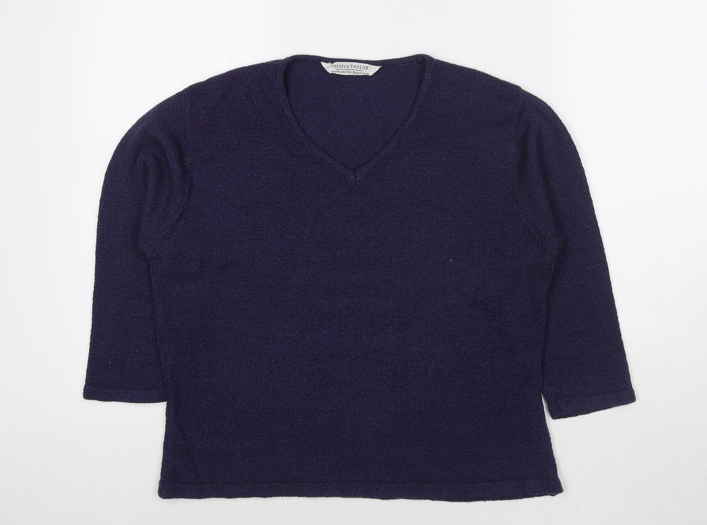 Womens UK Size M Carolyn Taylor Blue Pullover Jumper