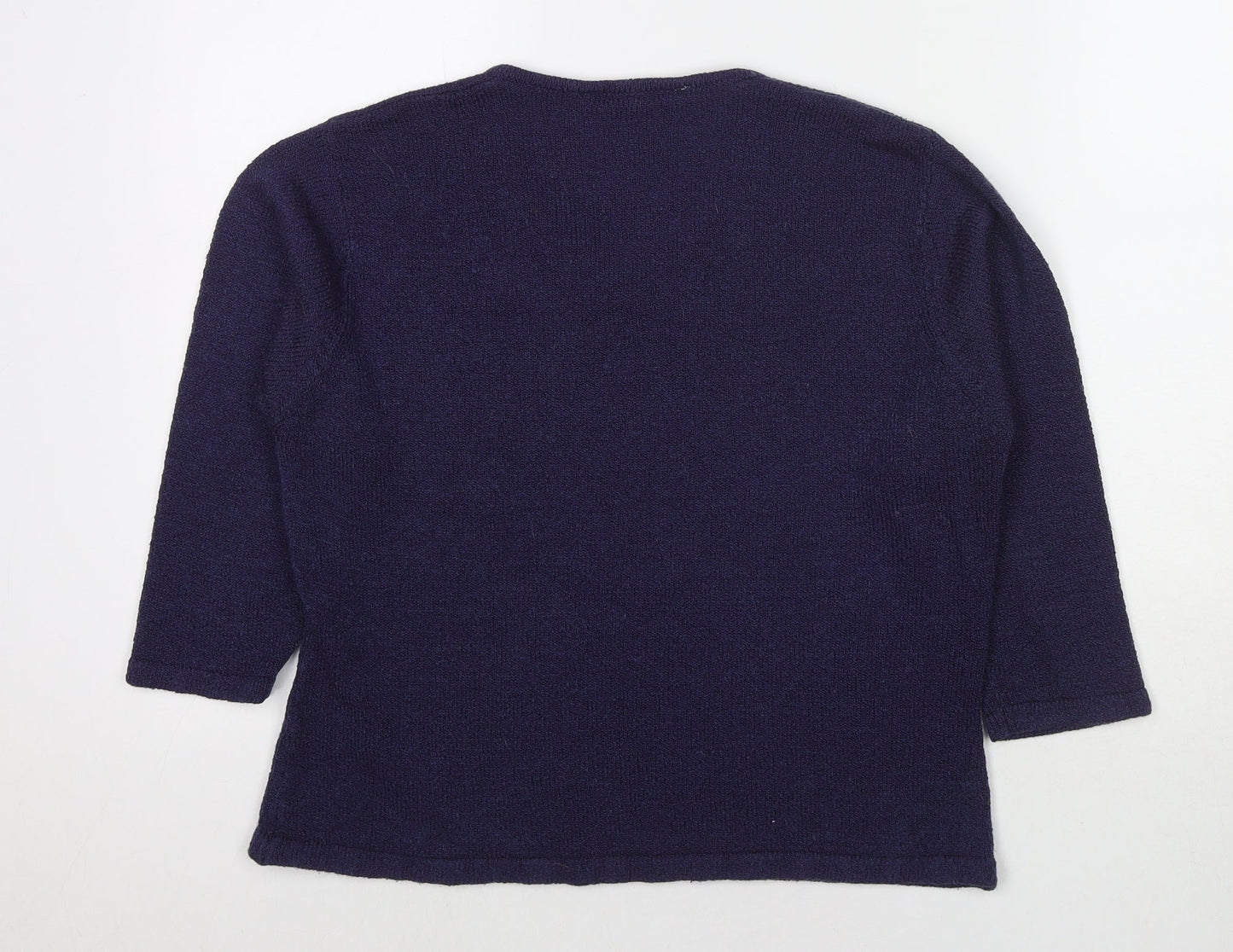 Womens UK Size M Carolyn Taylor Blue Pullover Jumper
