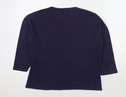 Womens UK Size M Carolyn Taylor Blue Pullover Jumper