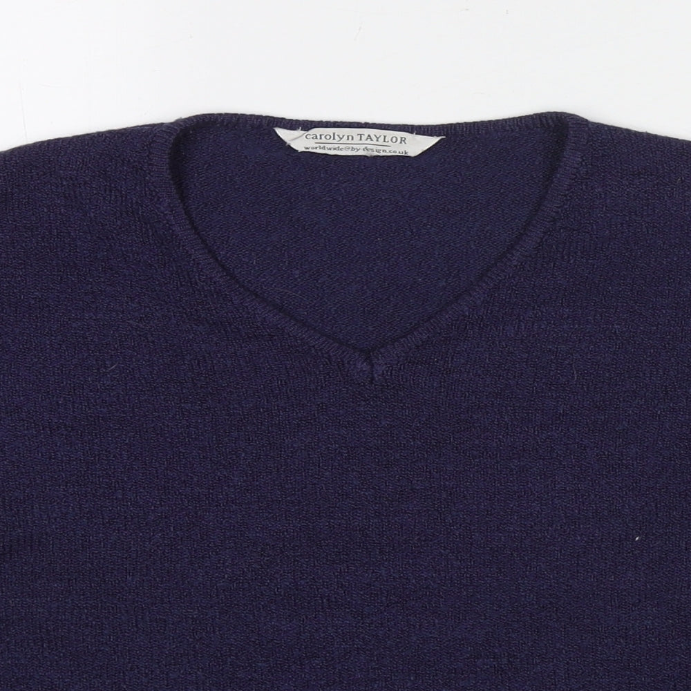 Womens UK Size M Carolyn Taylor Blue Pullover Jumper