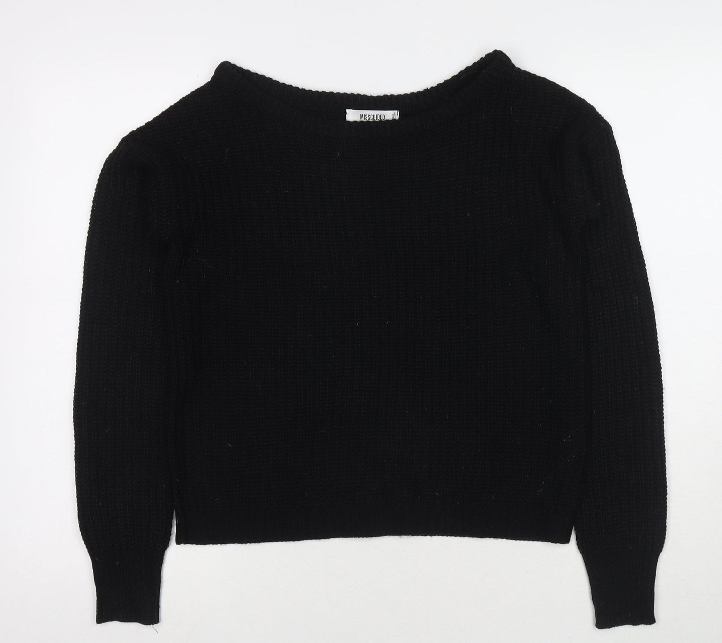 Womens UK Size 6 Missguided Black Pullover Jumper