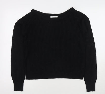 Womens UK Size 6 Missguided Black Pullover Jumper