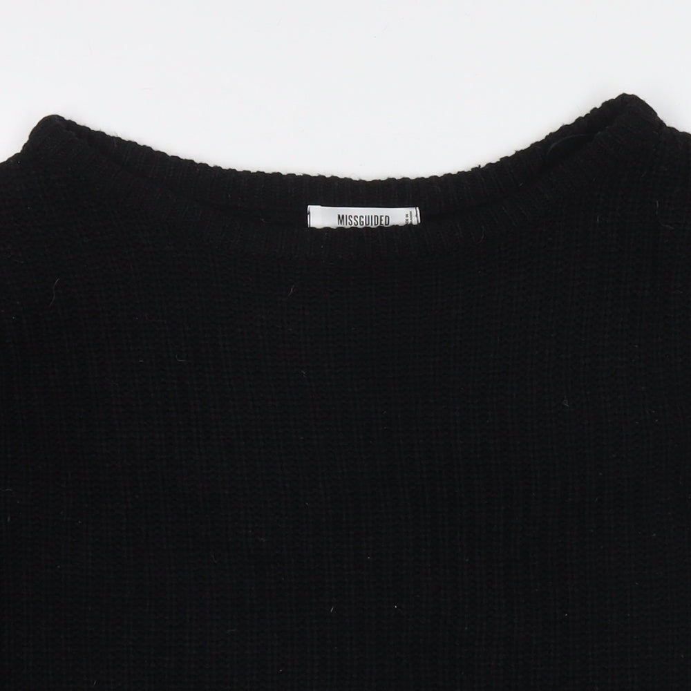 Womens UK Size 6 Missguided Black Pullover Jumper