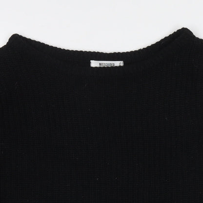 Womens UK Size 6 Missguided Black Pullover Jumper