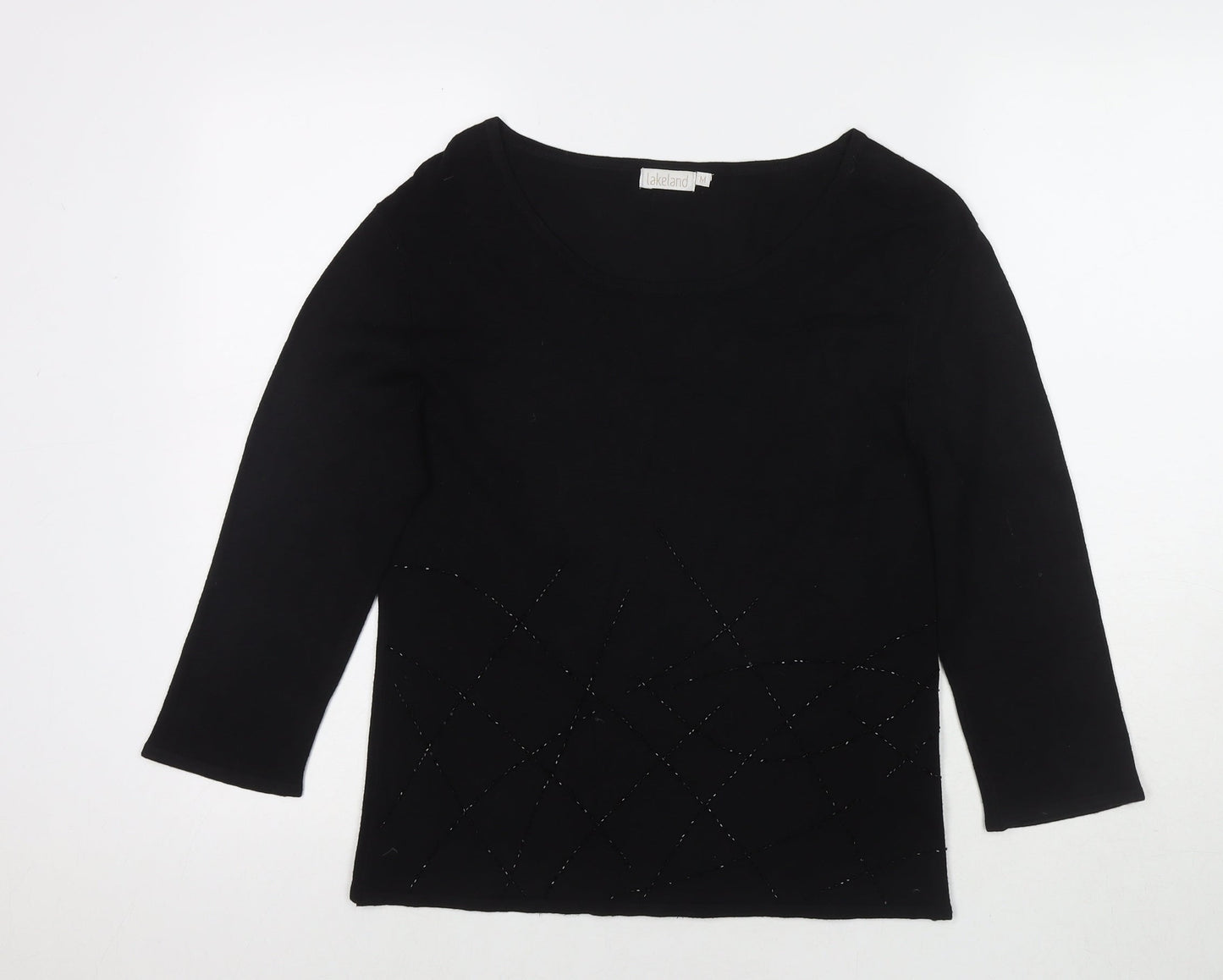 Womens UK Size M Lakeland Black Pullover Jumper