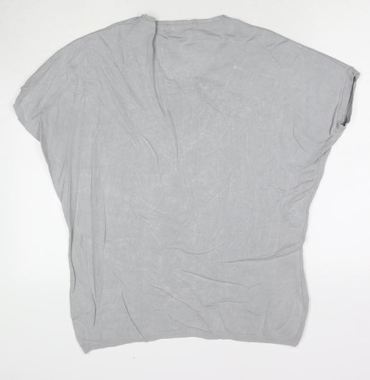 Womens UK Size S Frank Usher Grey Tunic T-Shirt