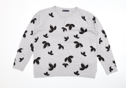 Womens UK Size 16 Marks and Spencer Grey Pullover Jumper