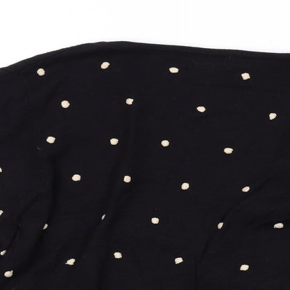 Womens UK Size 12 Kaliko Black Wrap Jumper