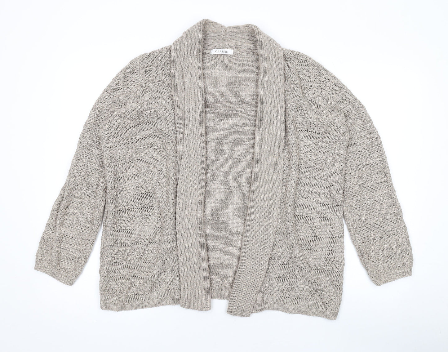 Womens UK Size 16 Marks and Spencer Beige Cardigan Jumper