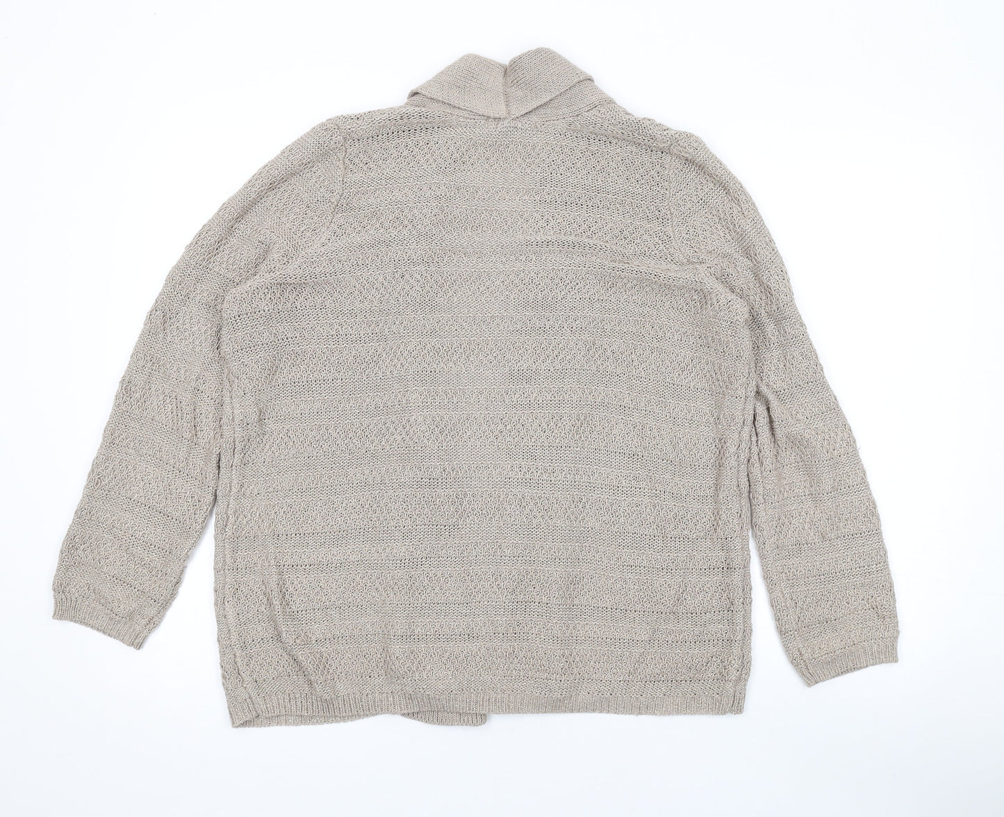 Womens UK Size 16 Marks and Spencer Beige Cardigan Jumper